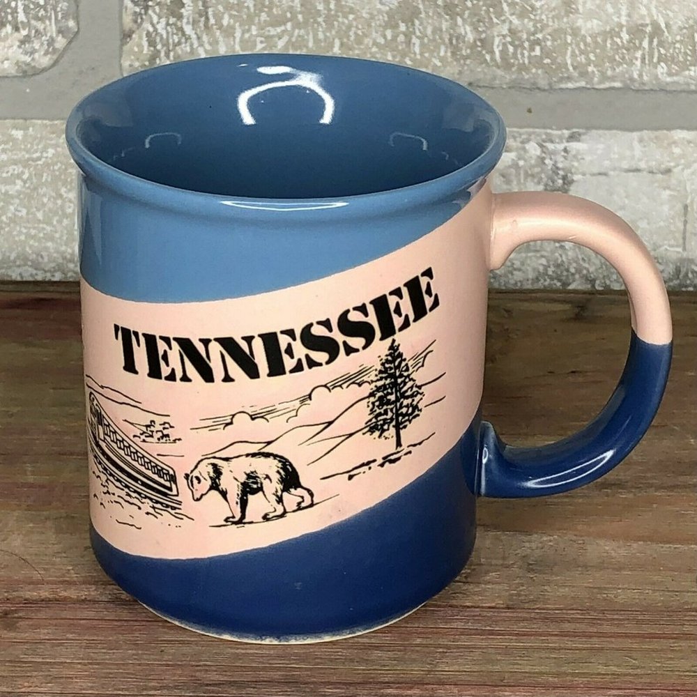 Tennessee Glazed Ceramic Coffee Tea Mug Novelty Souvenir Ferry Bear Horse 12 oz